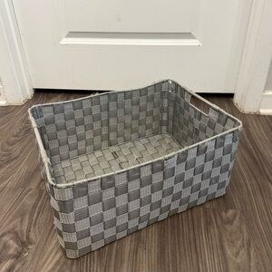 Gray Woven Storage Basket